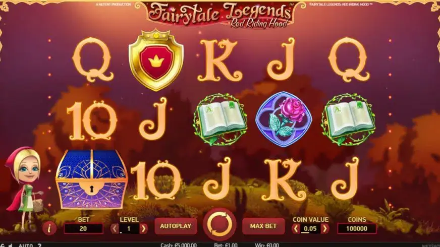 Fairytale Legends: Red Riding Hood slot screenshot 1