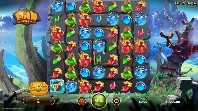 Finn and the Dragon Tales slot screenshot 