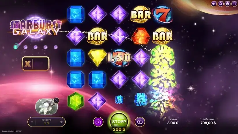 Starburst Galaxy slot screenshot 2