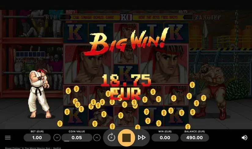 Street Fighter II: The World Warrior slot screenshot 2