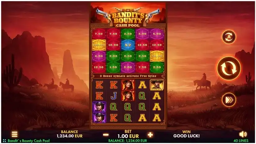 Bandit’s Bounty: Cash Pool slot screenshot 1