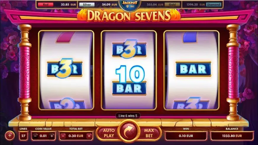 Dragon Sevens slot screenshot 2