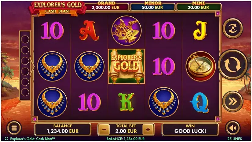 Explorer’s Gold Cash Blast slot screenshot 1