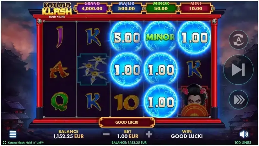 Katana Klash: Hold ‘N’ Link slot screenshot 2