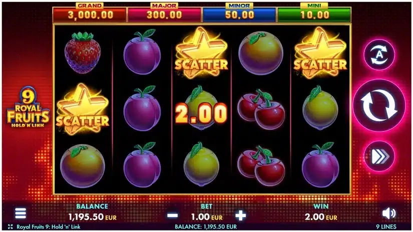 Royal Fruits 9: Hold ‘n’ Link slot screenshot 2