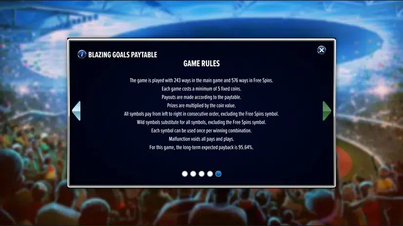 Blazing Goals slot screenshot 5
