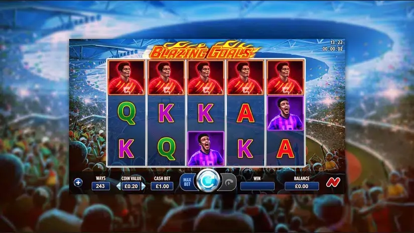 Blazing Goals slot screenshot 1