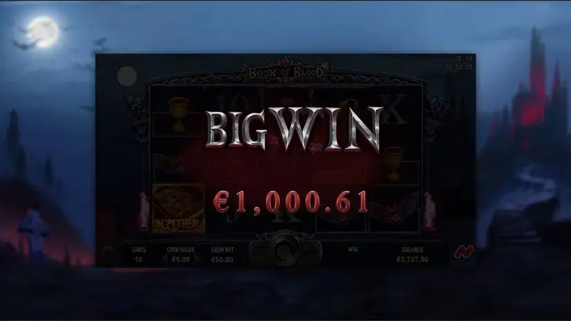 Book of Blood slot screenshot 4