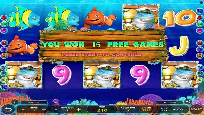 Captain Sharky slot screenshot 2