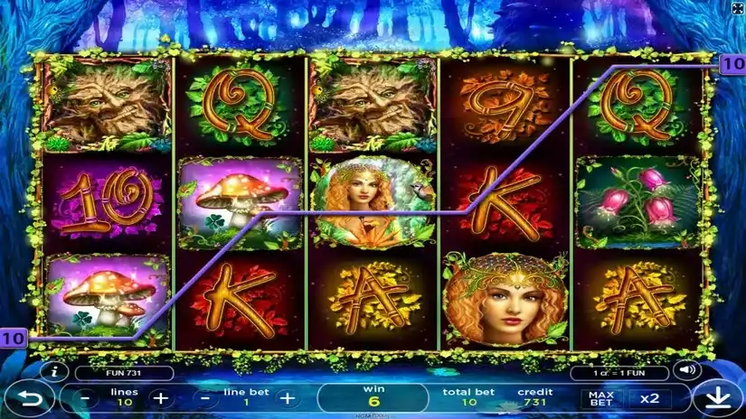 Forest Queen Deluxe slot screenshot 2