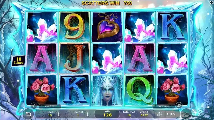 Frozen Diamonds slot screenshot 2