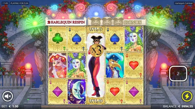 Harlequin Carnival slot screenshot 2