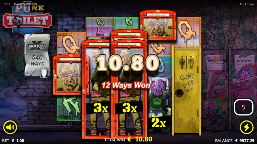 Punk Toilet slot screenshot 4