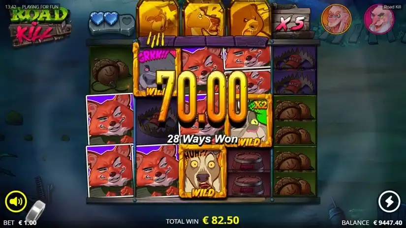 Roadkill slot screenshot