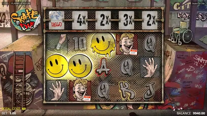 Skate or Die slot screenshot 2