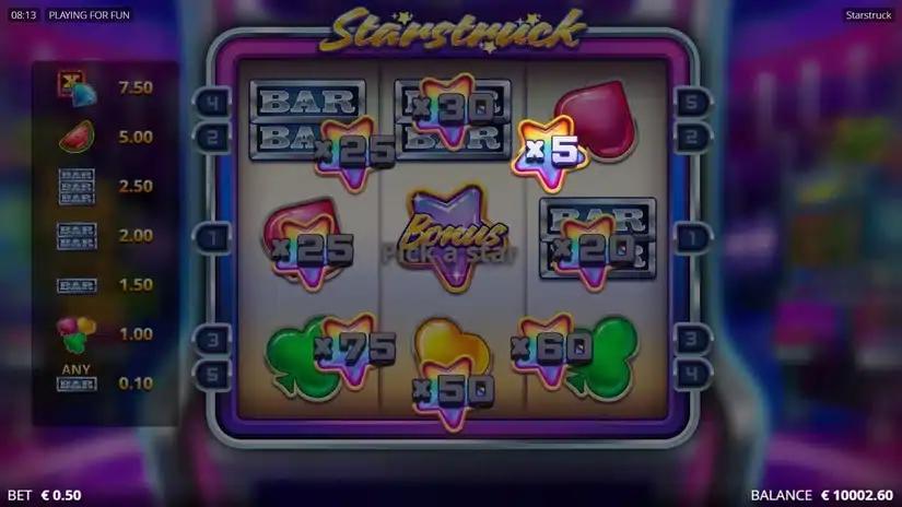 Starstruck slot screenshot