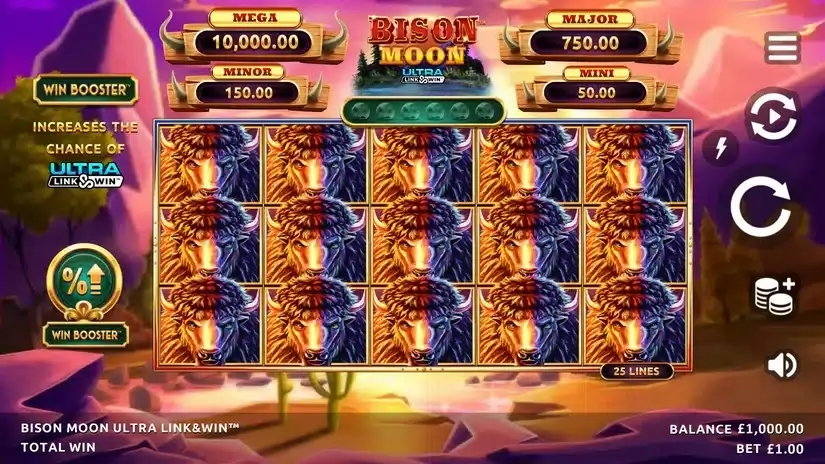 Bison Moon Ultra Link & Win slot screenshot 