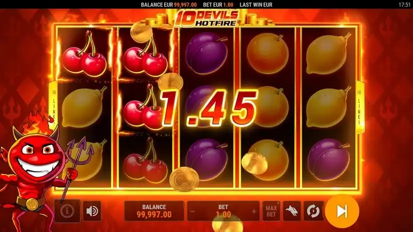 10 Devils Hotfire slot screenshot 2