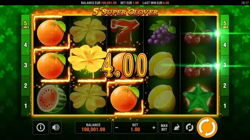 5 Super Clover slot screenshot 2