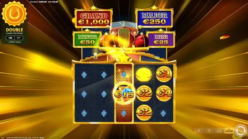 Cash on Wheels Hold & Win slot screenshot