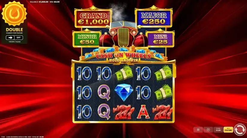 Cash on Wheels Hold & Win slot screenshot