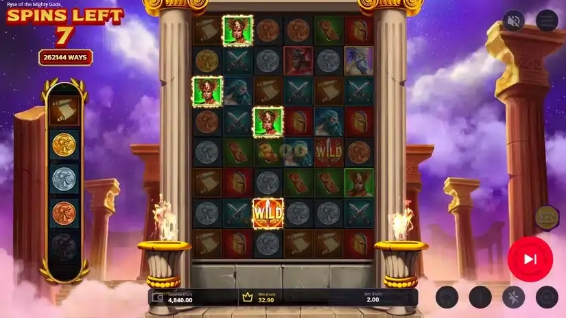Ryse of the Mighty slot screenshot 