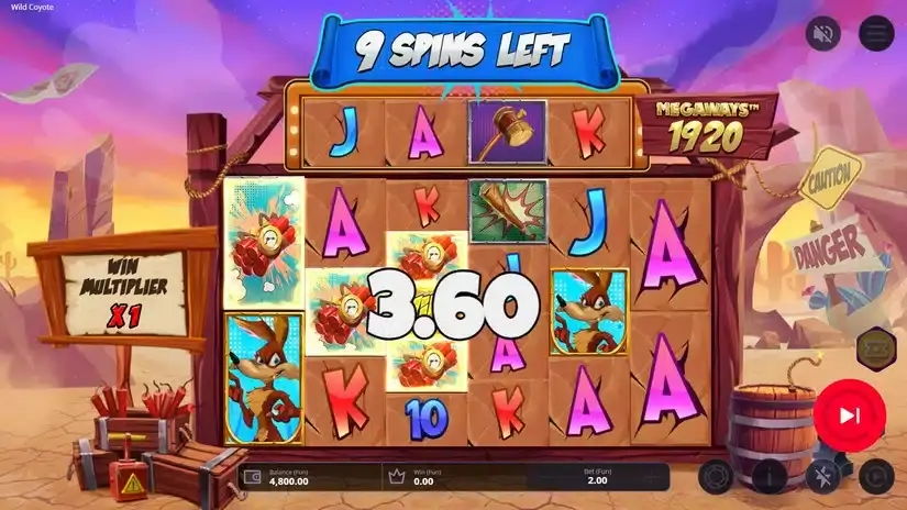 Wild Coyote Megaways slot screenshot 4