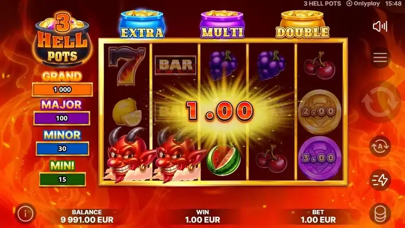 3 Hell Pots slot screenshot 2