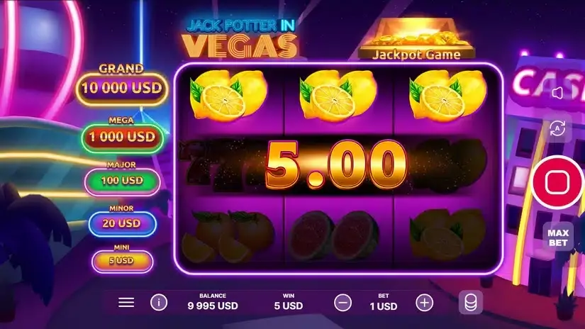 Jack Potter in Vegas slot screenshot 3