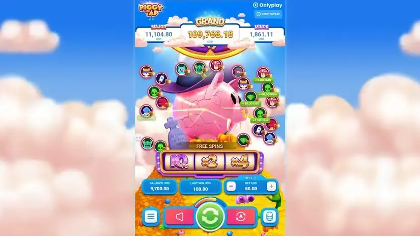 Piggy Tap Halloween slot screenshot 3