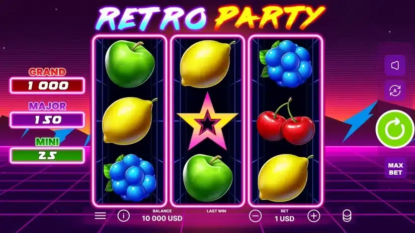Retro Party slot screenshot 1