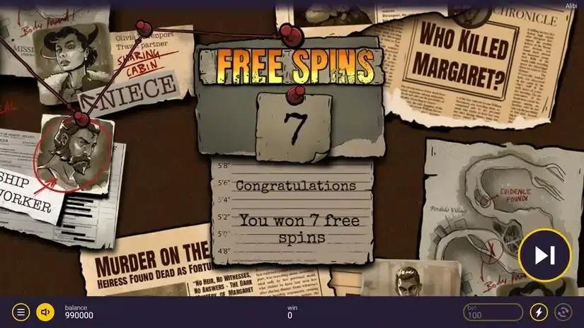 Alibi slot screenshot 3