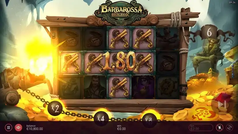Barbarossa DoubleMax slot screenshot 4