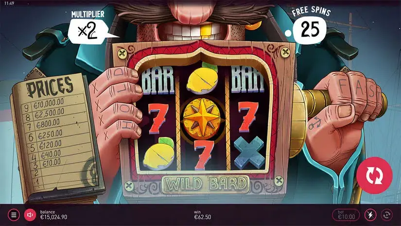 Wild Bard slot screenshot 1