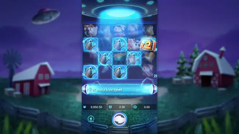 Farm Invaders slot screenshot 3