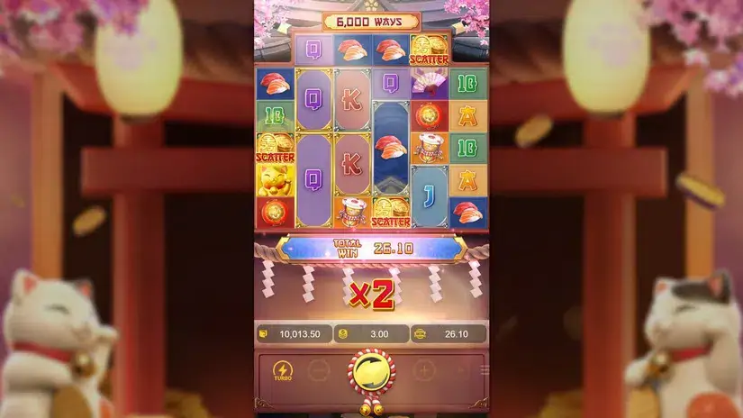 Lucky Neko slot screenshot 4