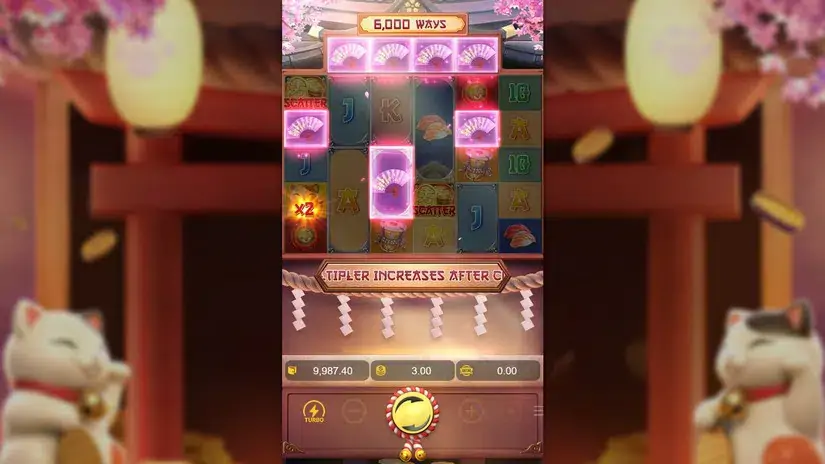 Lucky Neko slot screenshot 3