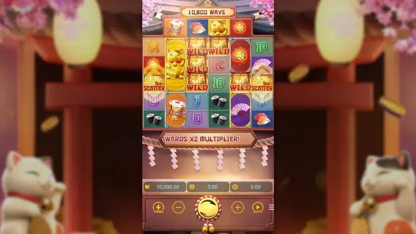 Lucky Neko slot screenshot 1