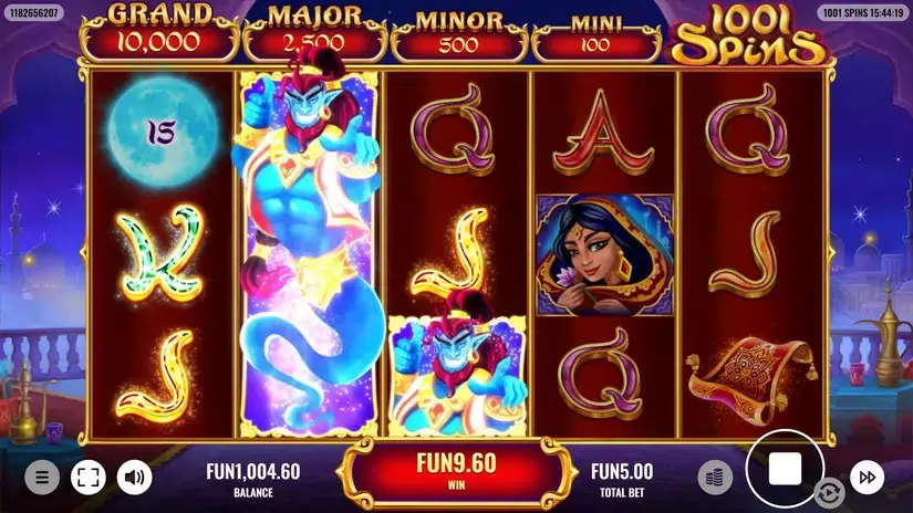 1001 Spins slot screenshot 2