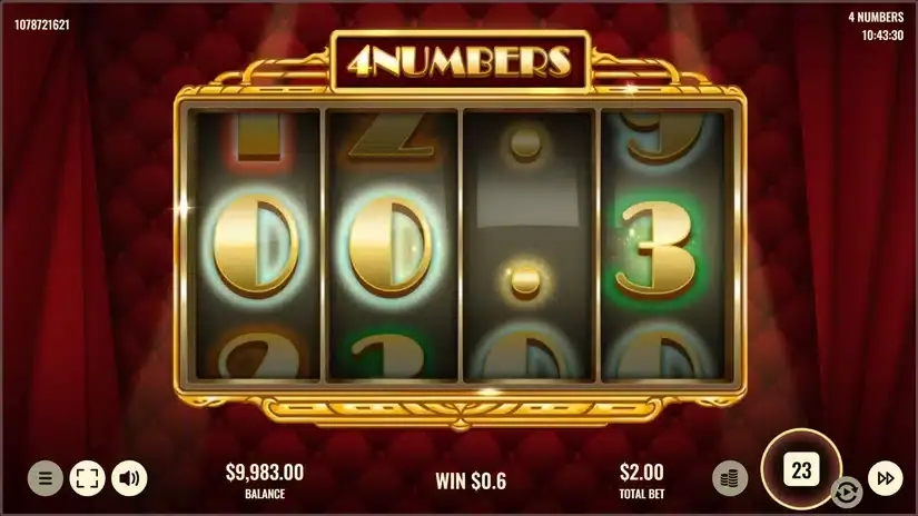 4 Numbers slot screenshot