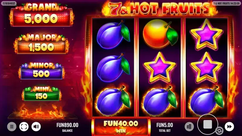 7 & Hot Fruits slot screenshot 5