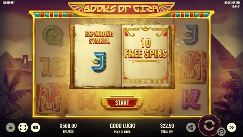 Books of Giza slot screenshot 4