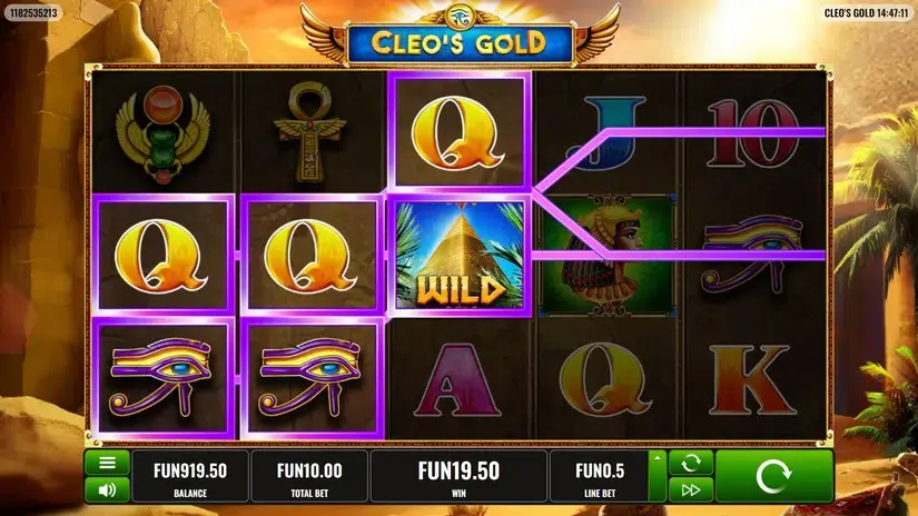 Cleo’s Gold slot screenshot 2