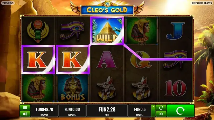Cleo’s Gold slot screenshot 3