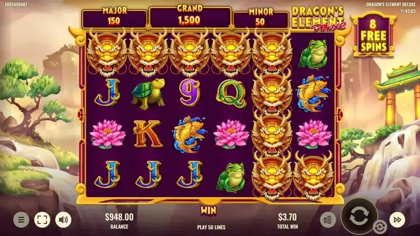 Dragon’s Element Deluxe slot screenshot 5