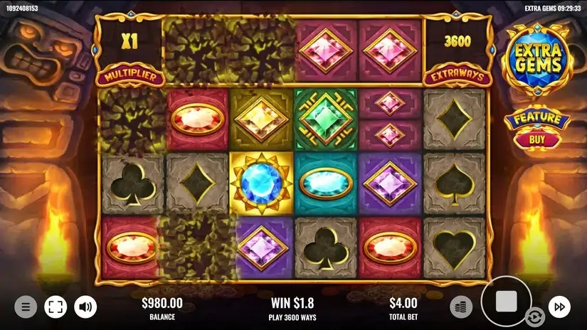 Extra Gems slot screenshot 2