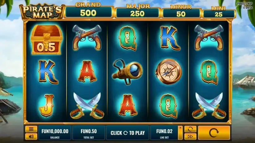 Pirates Map slot screenshot 1