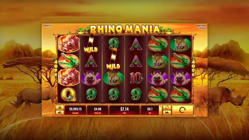 Rhino Mania slot screenshot 3