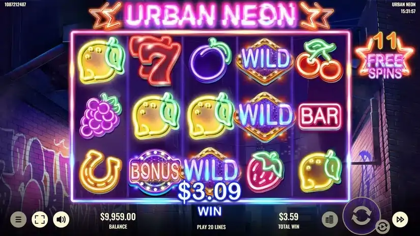 Urban Neon slot screenshot 4