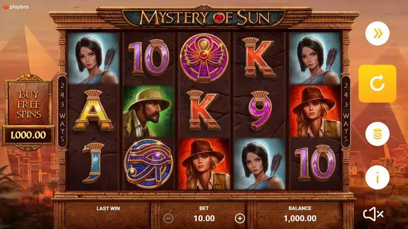 Mystery of Sun slot screenshot 1